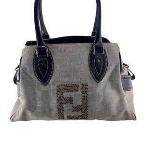 Fendi Forever Baulleto Tote Zucca Canvas Handbag